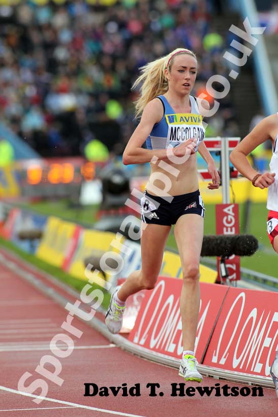 Eilish McColgan taking part in the 5000 metres at the Samsung Diamond League, Crystal Palace, London.
